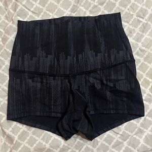 BLACK + GRAY LULULEMON BIKER SHORTS